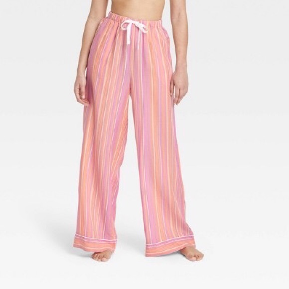 NWT STARS ABOVE High Waist Wide Leg Lounge / Pajama Pants Pink Stripe XS - Picture 5 of 5
